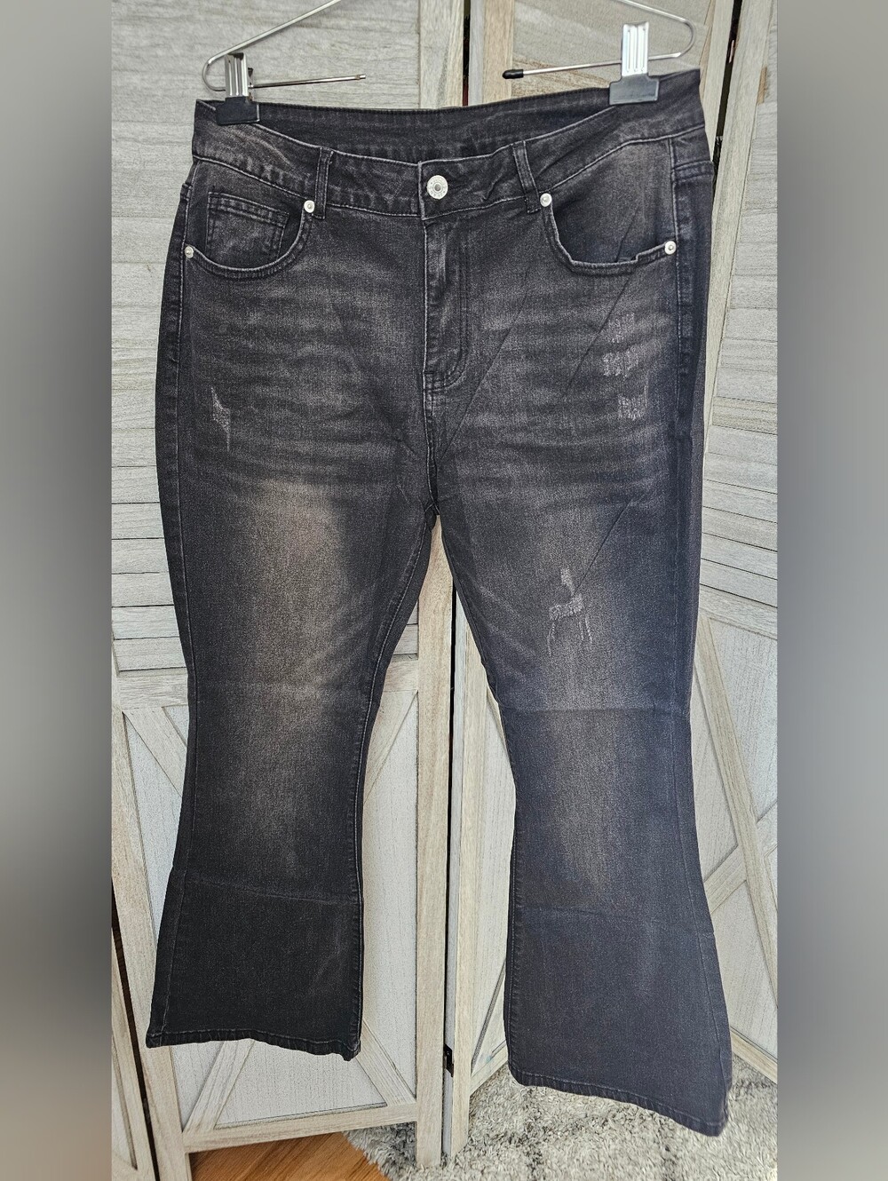 ✨ Koinshha Black High Waisted Bootcut Wide Leg Jeans ✨